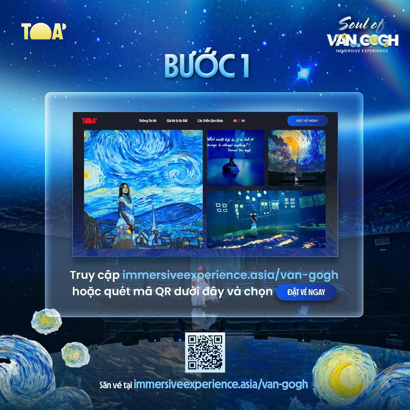 Van Gogh By TOẢ Exhibition - At Ben Thanh Metro Station District 1